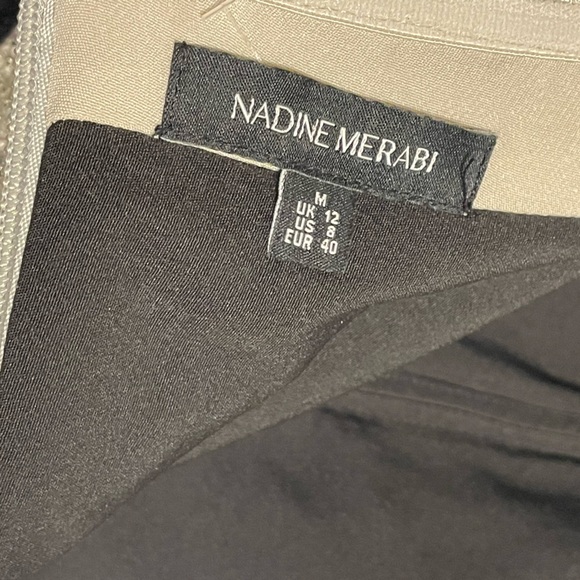 NADINE MERABI Silver and Black Strapless Dress - Picture 8 of 11